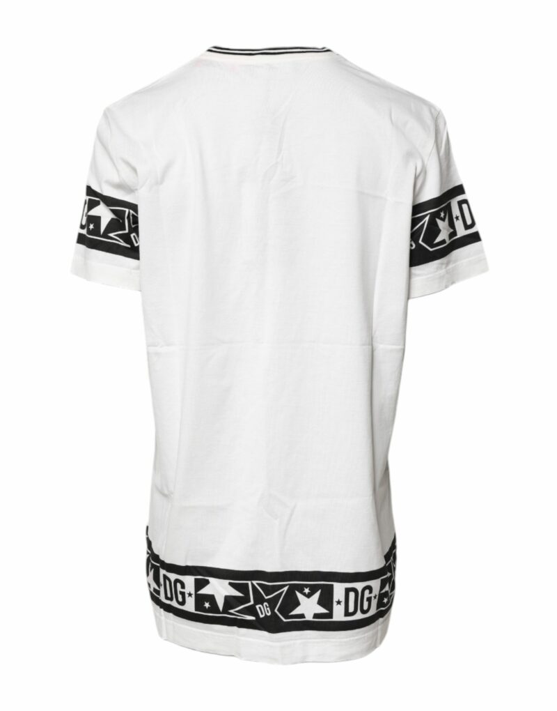 Dolce & Gabbana White #DGMillennials Cotton Crewneck T-shirt - Image 4