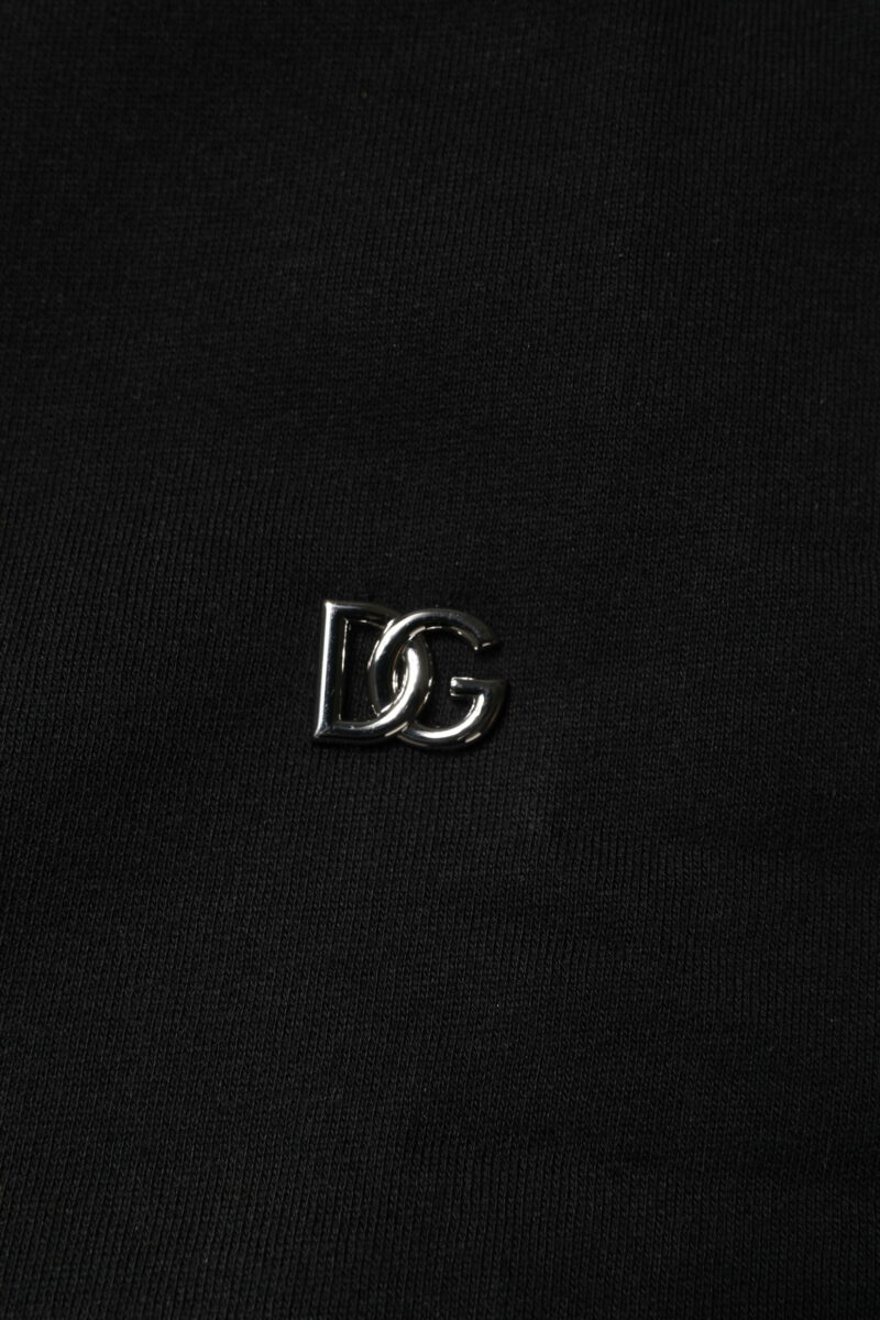 Dolce & Gabbana Black Cotton Crew Neck Sweatshirt Sweater - Image 6