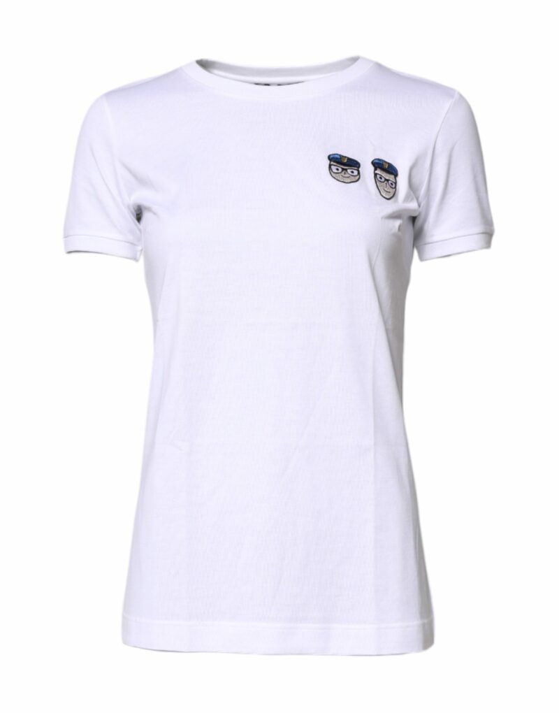 Dolce & Gabbana White #DGFamily Cotton Crew Neck T-shirt - Image 2