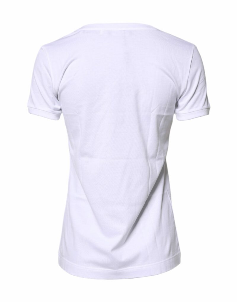Dolce & Gabbana White #DGFamily Cotton Crew Neck T-shirt - Image 4