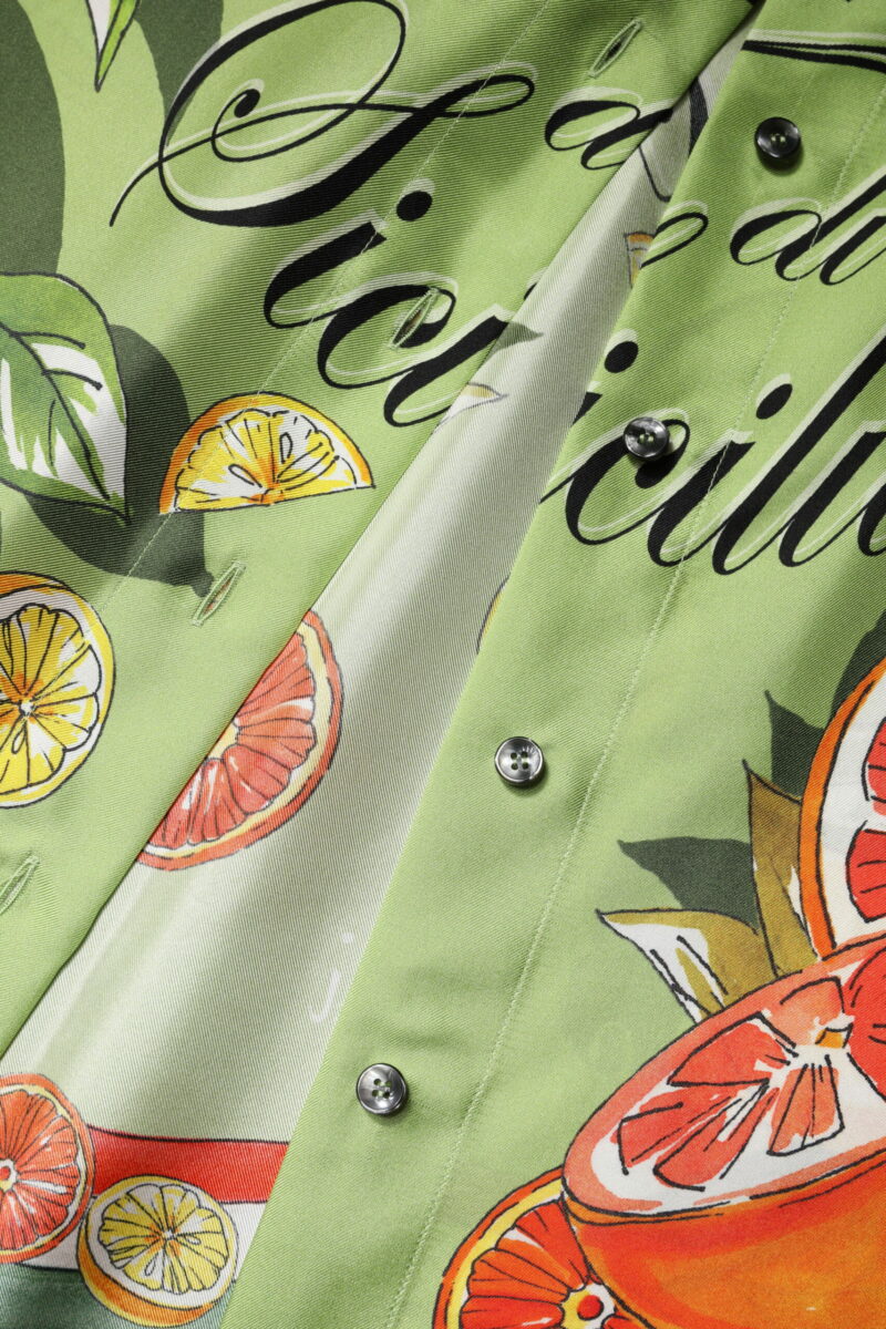 Dolce & Gabbana Multicolor Citrus Print Silk Twill Shirt Top - Image 8