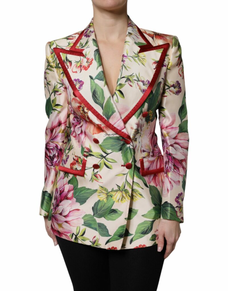 Dolce & Gabbana Multicolor Floral Double Breasted Jacket - Image 2