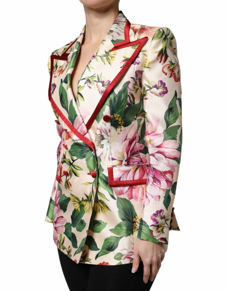 Dolce & Gabbana Multicolor Floral Double Breasted Jacket - Image 3