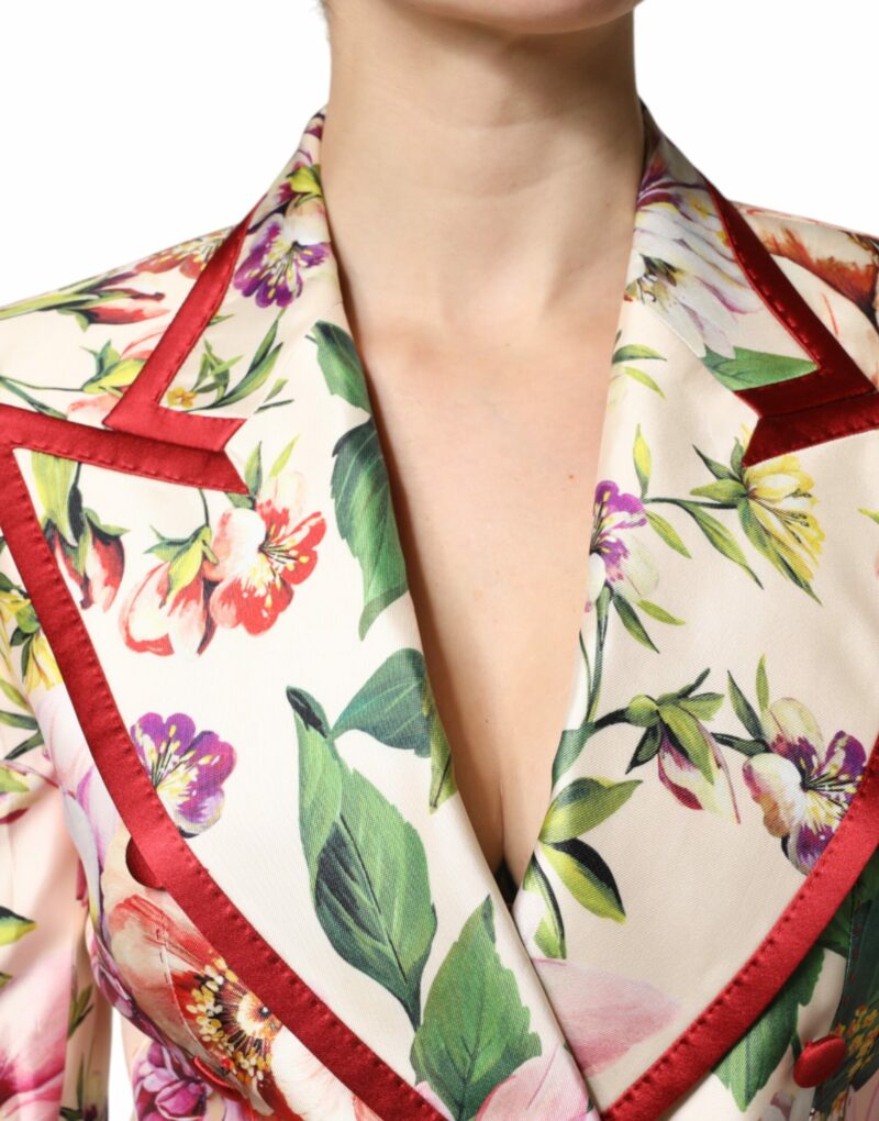 Dolce & Gabbana Multicolor Floral Double Breasted Jacket - Image 5