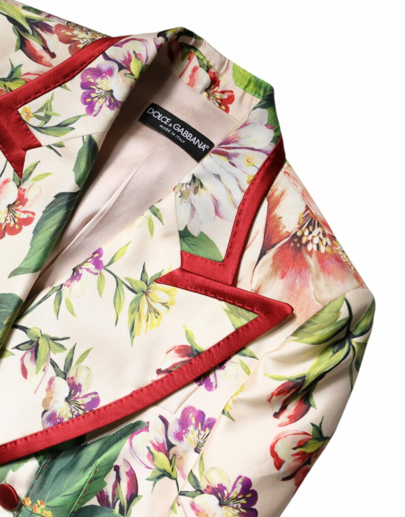 Dolce & Gabbana Multicolor Floral Double Breasted Jacket - Image 6