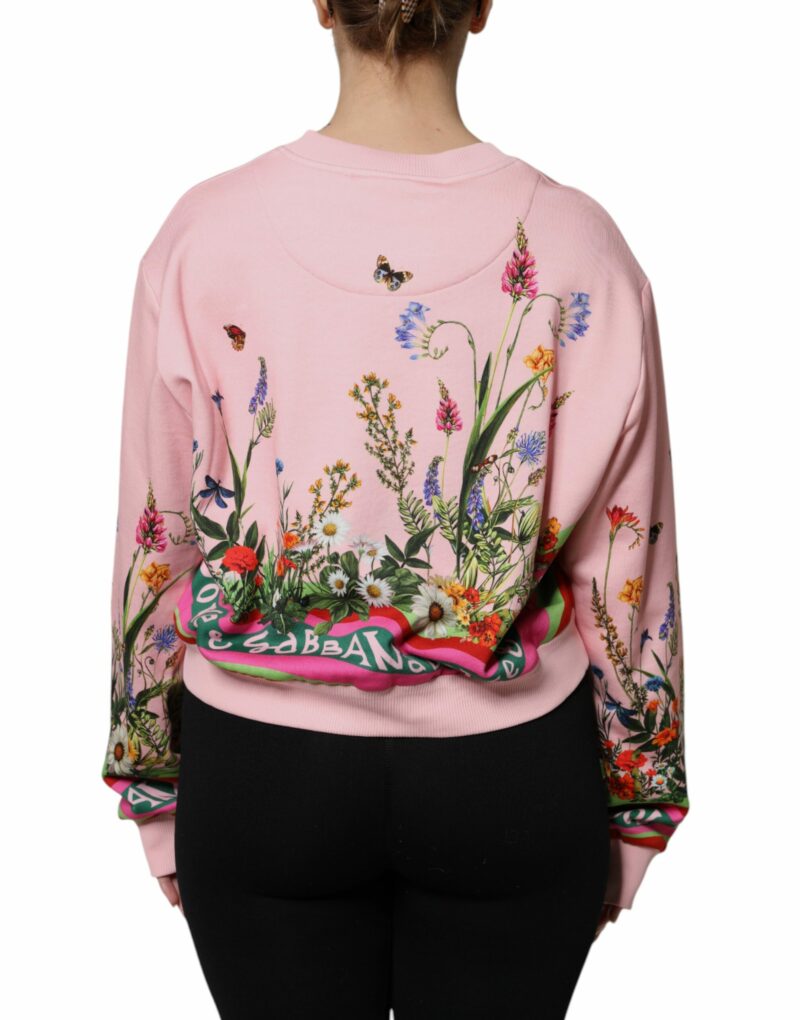 Dolce & Gabbana Pink Rabbit Print Crew Neck Sweater - Image 4