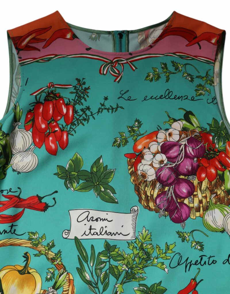 Dolce & Gabbana Multicolor Floral Silk Sleeveless Tank Top - Image 7