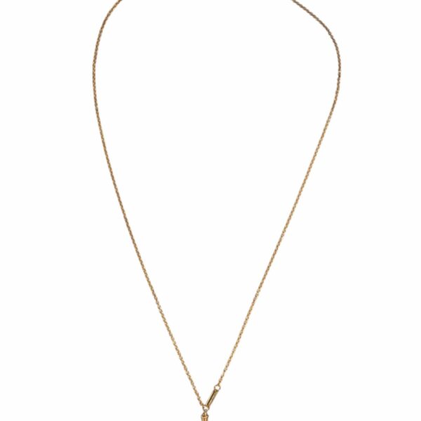 Dolce & Gabbana Gold Tone Brass Chain Religious Cross Pendant Necklace