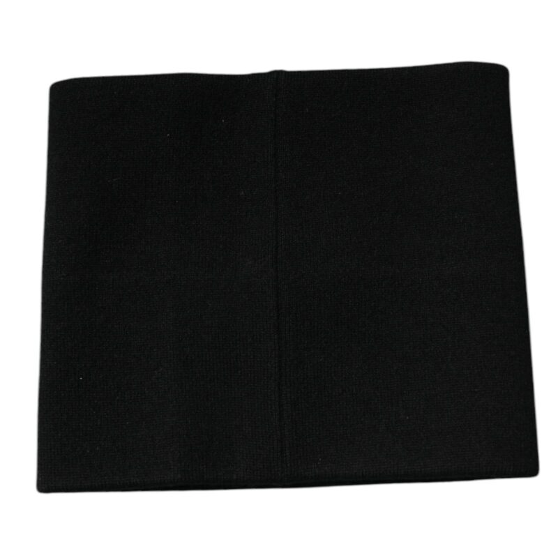 Dolce & Gabbana Black Cashmere Knitted Square Handkerchief Scarf - Image 5