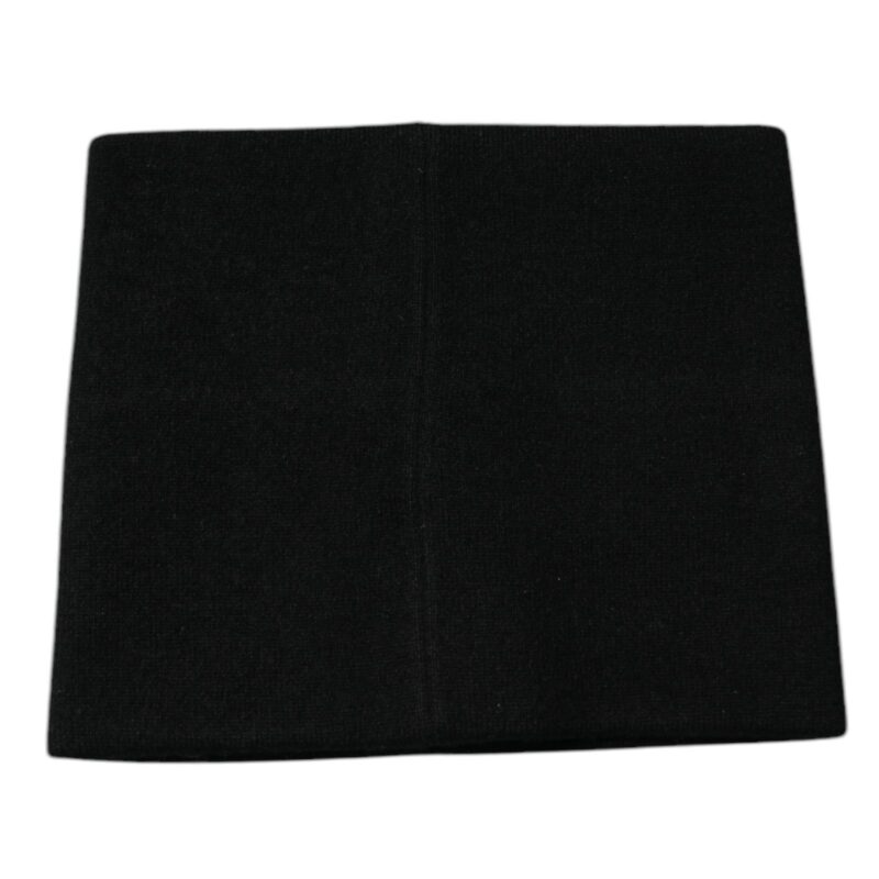 Dolce & Gabbana Black Cashmere DG Logo Square Handkerchief Scarf - Image 5