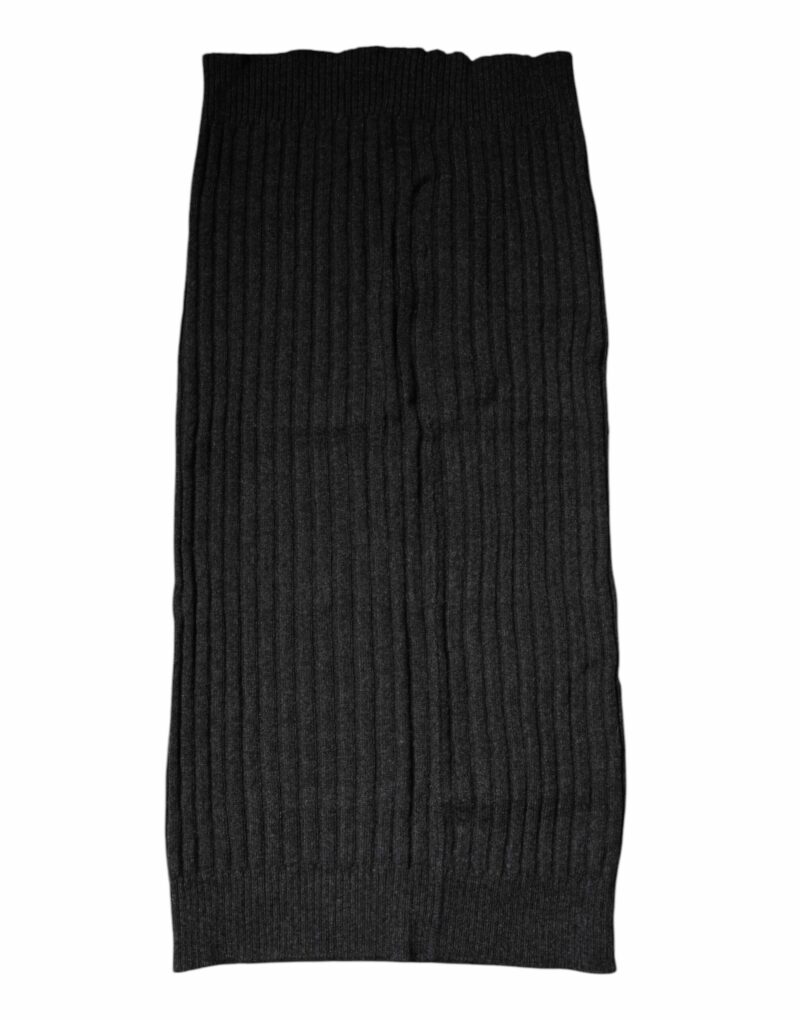 Dolce & Gabbana Black Cashmere Knitted Neck Warmer Foulard Scarf - Image 4