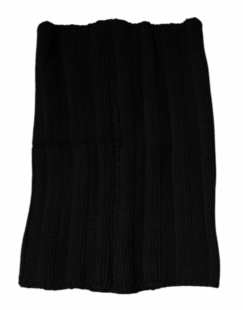 Dolce & Gabbana Black Cashmere Knitted Neck Warmer Foulard Scarf - Image 2
