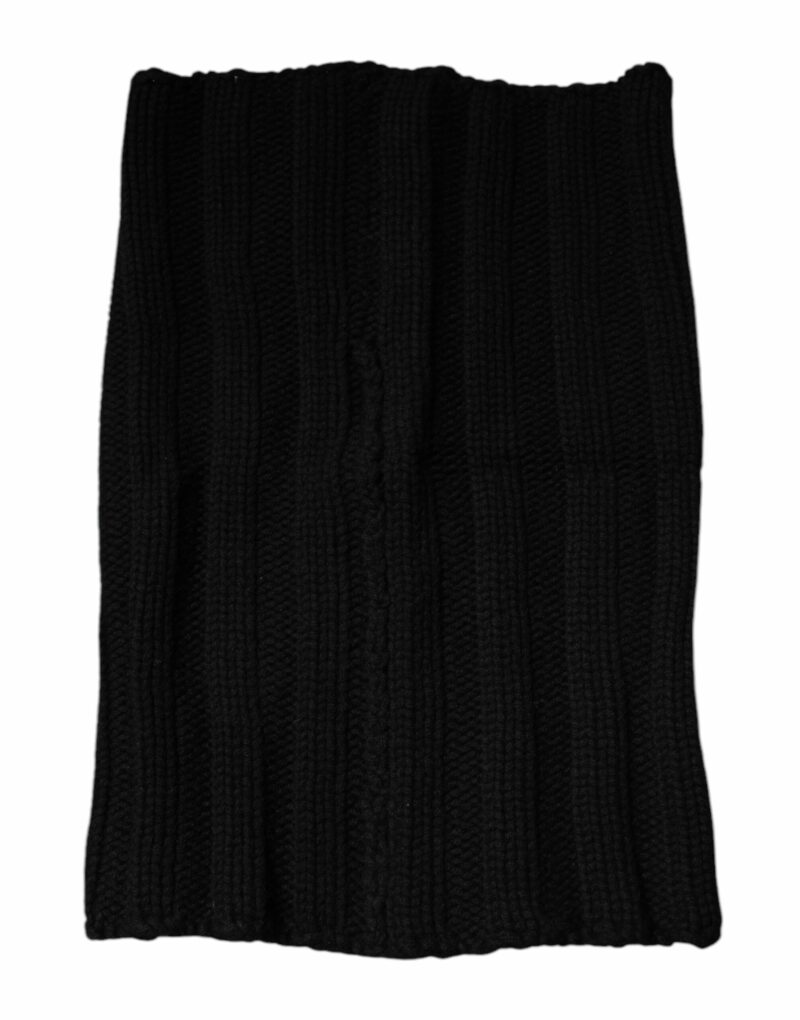 Dolce & Gabbana Black Cashmere Knitted Neck Warmer Foulard Scarf - Image 3