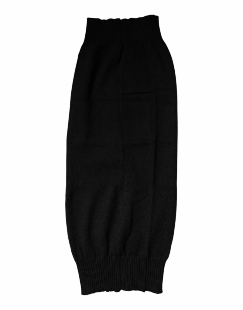 Dolce & Gabbana Black Cashmere Knitted Neck Warmer Foulard Scarf - Image 4
