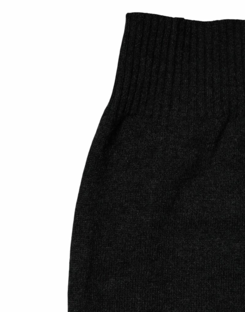 Dolce & Gabbana Black Cashmere Knitted Neck Warmer Foulard Scarf - Image 3