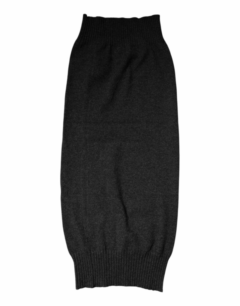 Dolce & Gabbana Black Cashmere Knitted Neck Warmer Foulard Scarf - Image 4