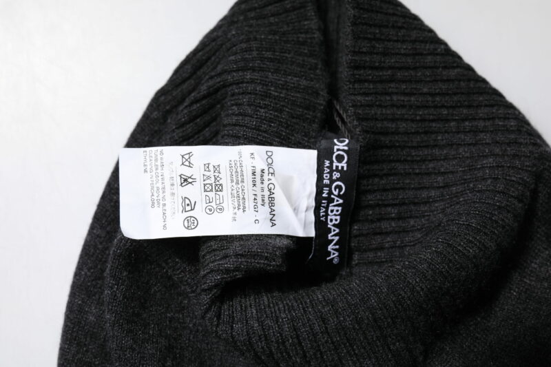 Dolce & Gabbana Black Cashmere Knitted Neck Warmer Foulard Scarf - Image 5