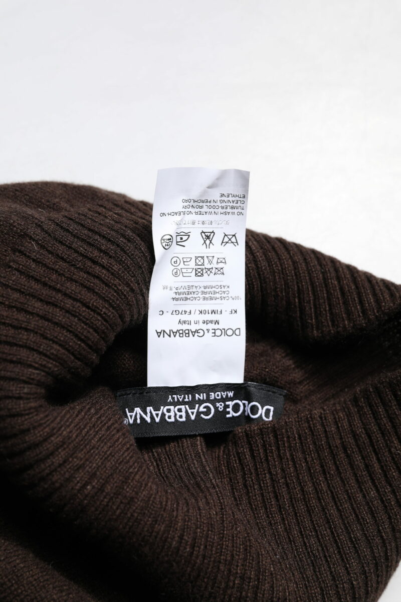Dolce & Gabbana Brown Cashmere Knitted Neck Warmer Foulard Scarf - Image 5