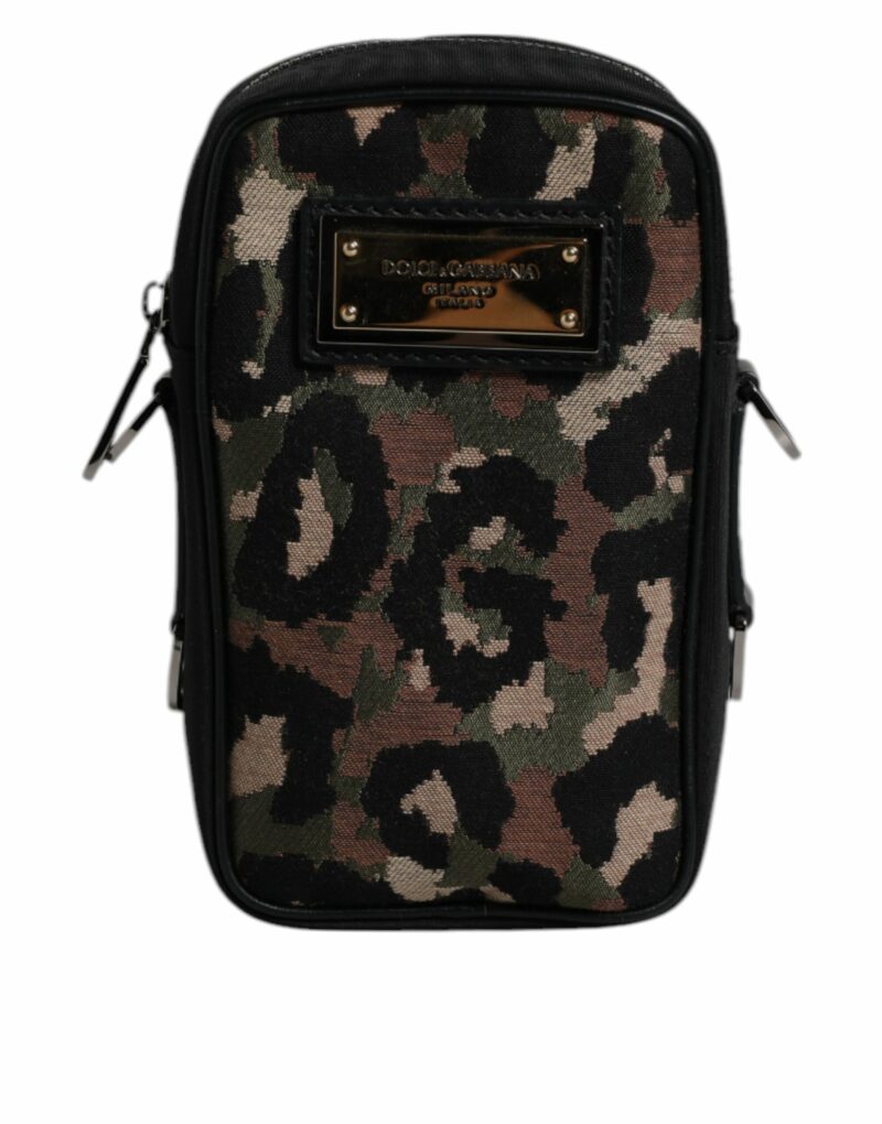 Dolce & Gabbana Multicolor Leopard Jacquard Logo Plaque Neck Strap Bag - Image 2