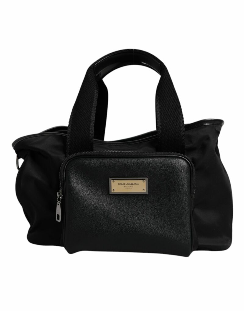 Dolce & Gabbana Black Shoulder Strap Pet Carry Logo Plaque Bag - Image 2