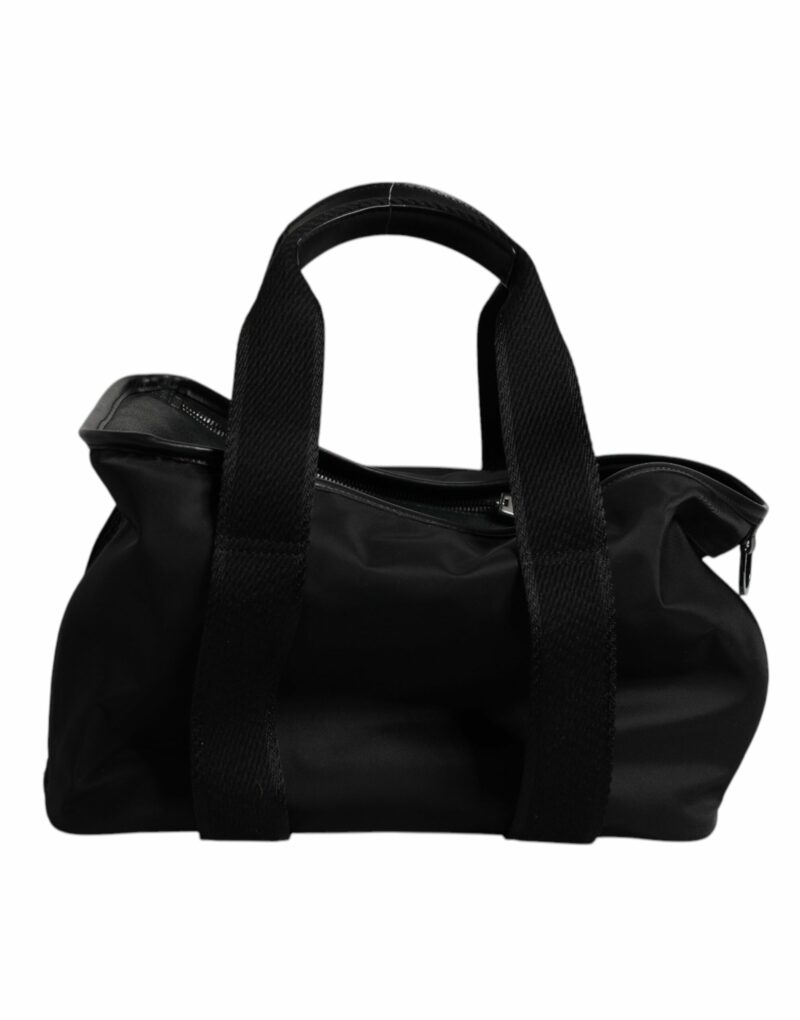Dolce & Gabbana Black Shoulder Strap Pet Carry Logo Plaque Bag - Image 5