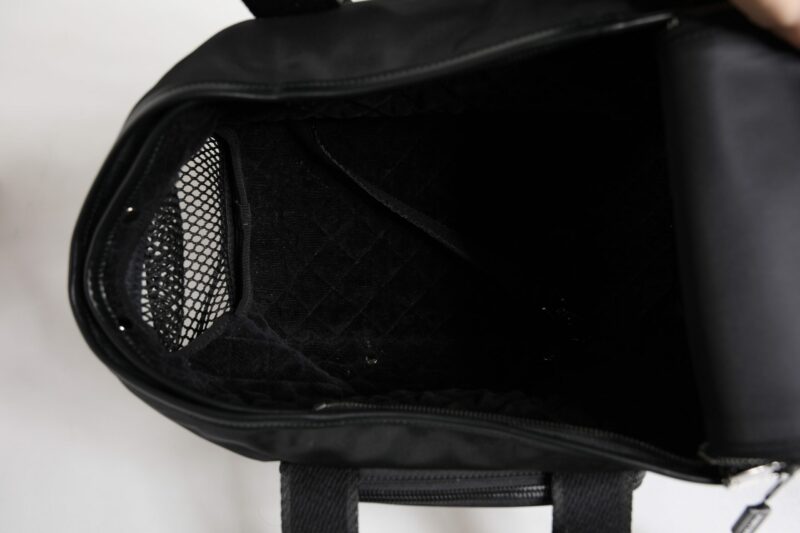 Dolce & Gabbana Black Shoulder Strap Pet Carry Logo Plaque Bag - Image 7