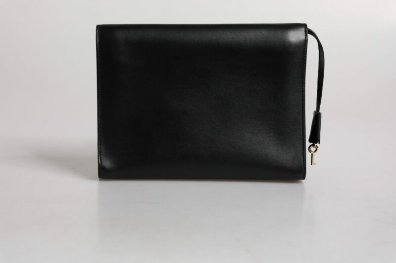 Dolce & Gabbana Black Leather Logo Plaque Document Briefcase Bag - Image 5