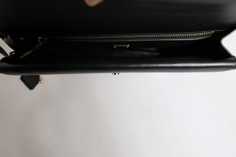 Dolce & Gabbana Black Leather Logo Plaque Document Briefcase Bag - Image 7