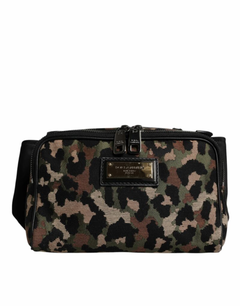 Dolce & Gabbana Multicolor Leopard DG Logo Belt Waist Fanny Pack Bag - Image 2