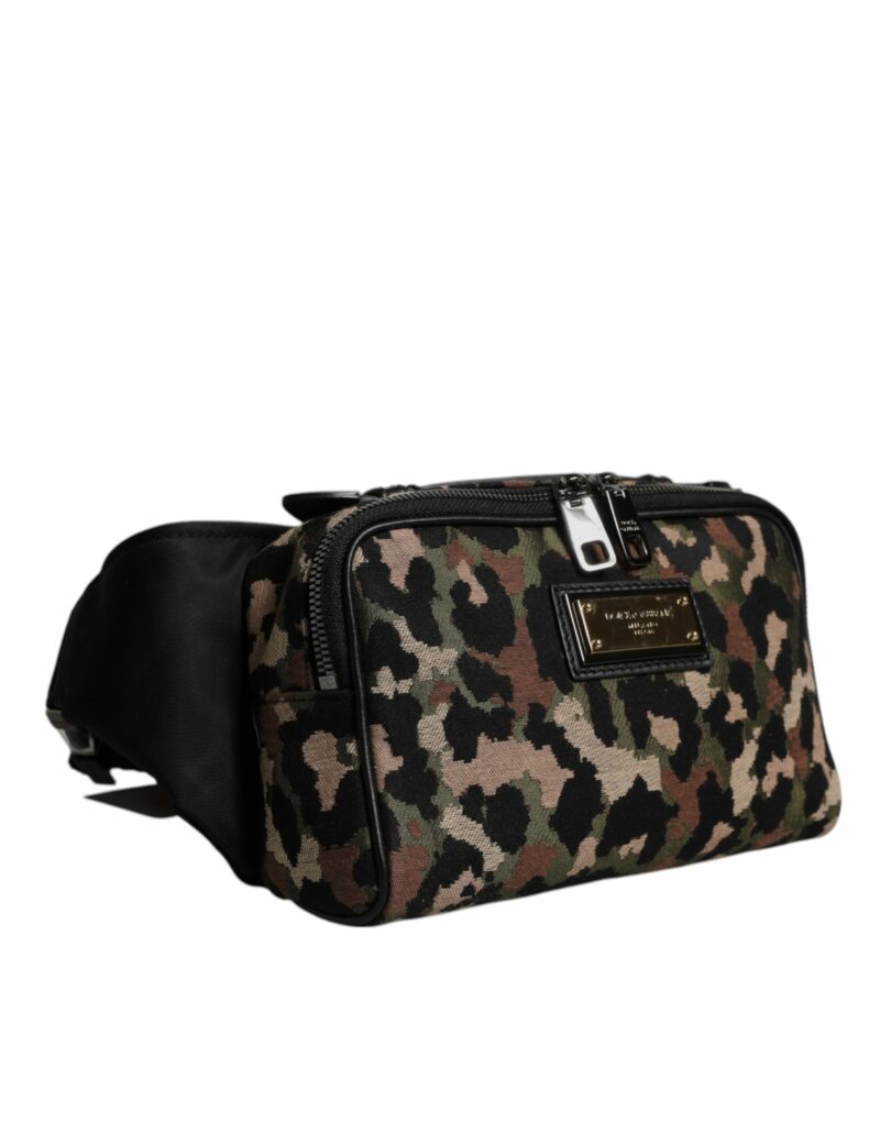 Dolce & Gabbana Multicolor Leopard DG Logo Belt Waist Fanny Pack Bag - Image 3