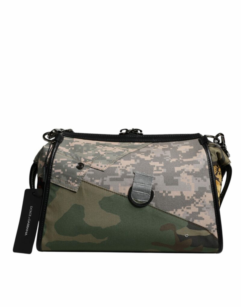 Dolce & Gabbana Multicolor Camouflage Patchwork Crossbody Bag - Image 5