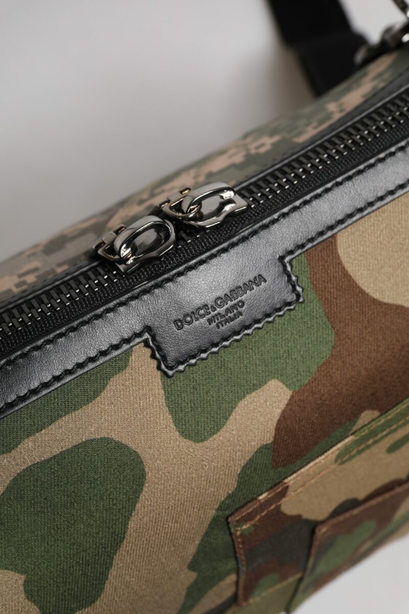 Dolce & Gabbana Multicolor Camouflage Patchwork Crossbody Bag - Image 8