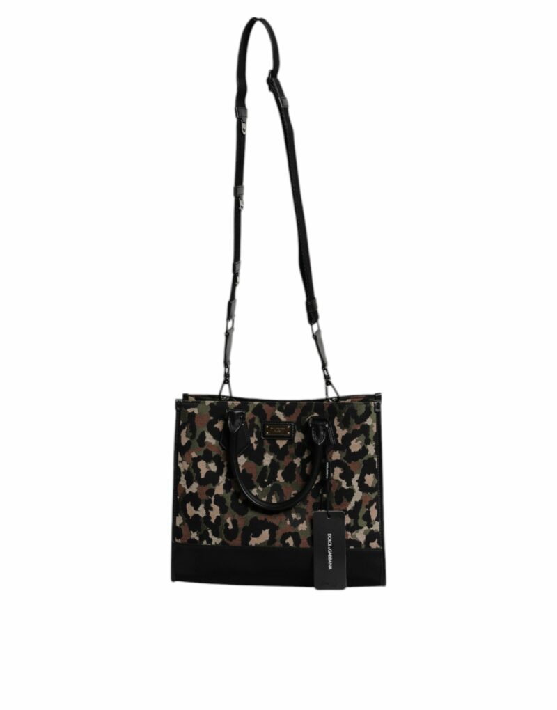 Dolce & Gabbana Multicolor Leopard Shopping Tote Shoulder Bag - Image 2