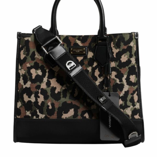 Dolce & Gabbana Multicolor Leopard Shopping Tote Shoulder Bag