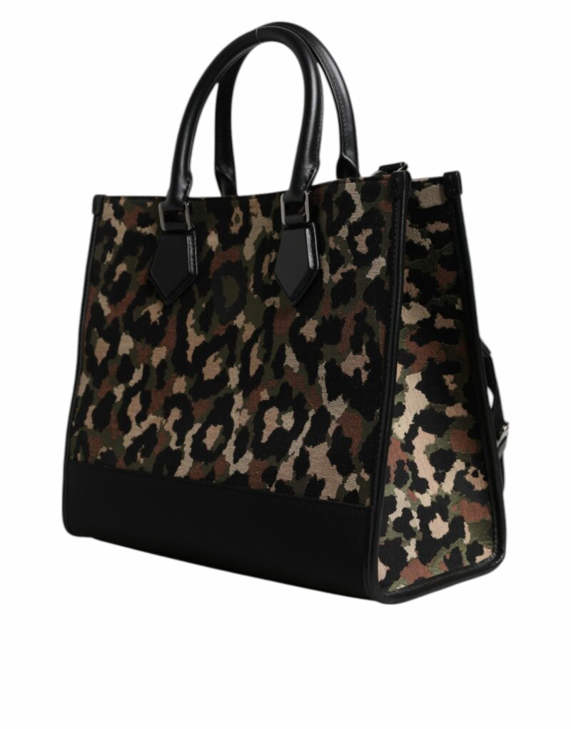 Dolce & Gabbana Multicolor Leopard Shopping Tote Shoulder Bag - Image 5