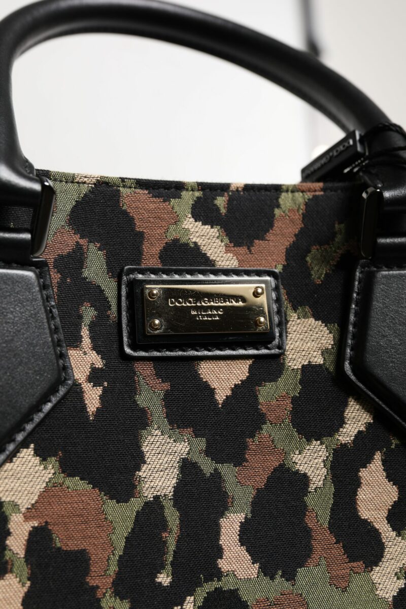Dolce & Gabbana Multicolor Leopard Shopping Tote Shoulder Bag - Image 8