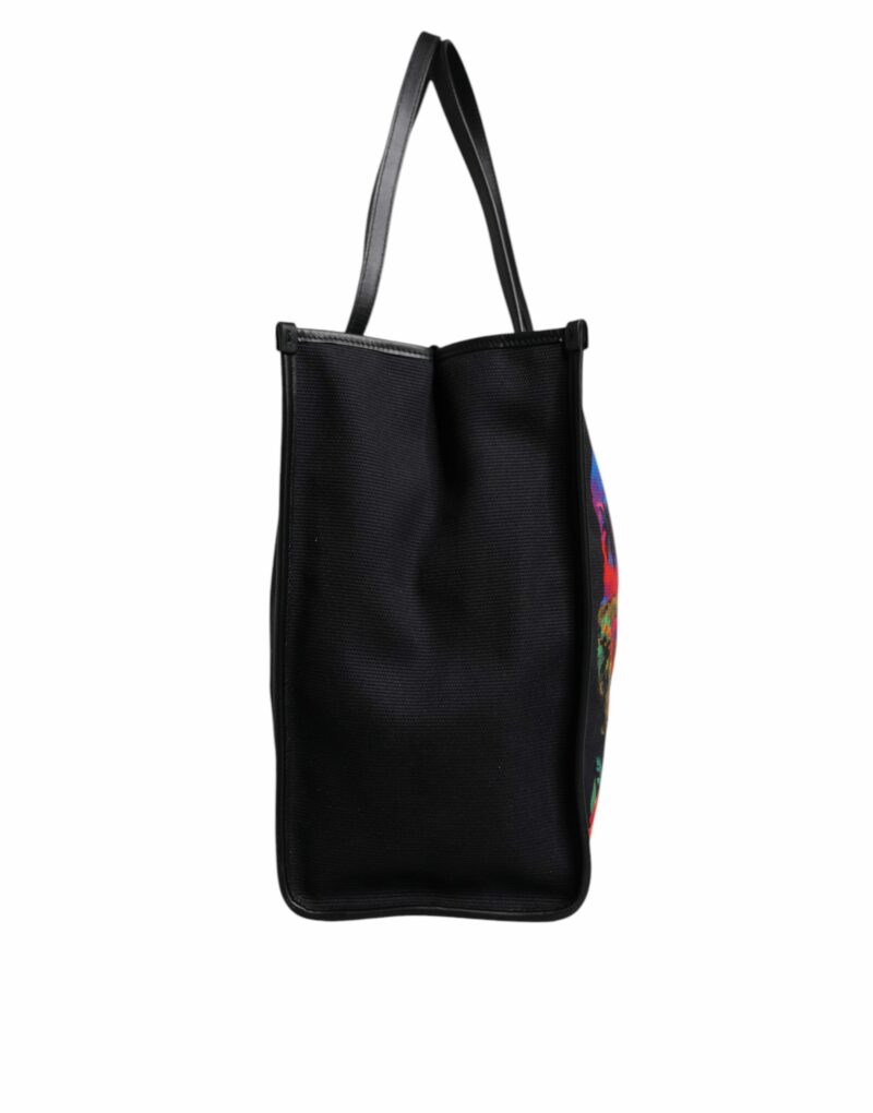 Dolce & Gabbana Multicolor Graphic Printed Top Handle Shopping Tote Bag - Image 4