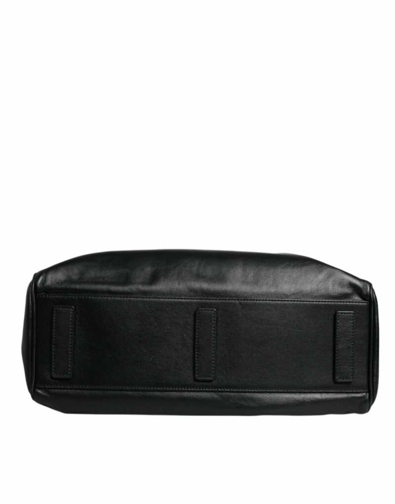 Dolce & Gabbana Black Leather Messenger Shoulder Strap Bag - Image 6