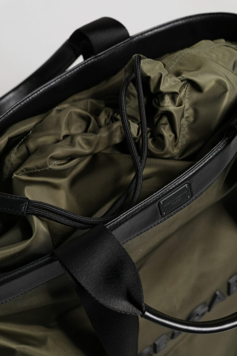 Dolce & Gabbana Military Green Nylon Shoulder Strap Tote Bag - Image 8