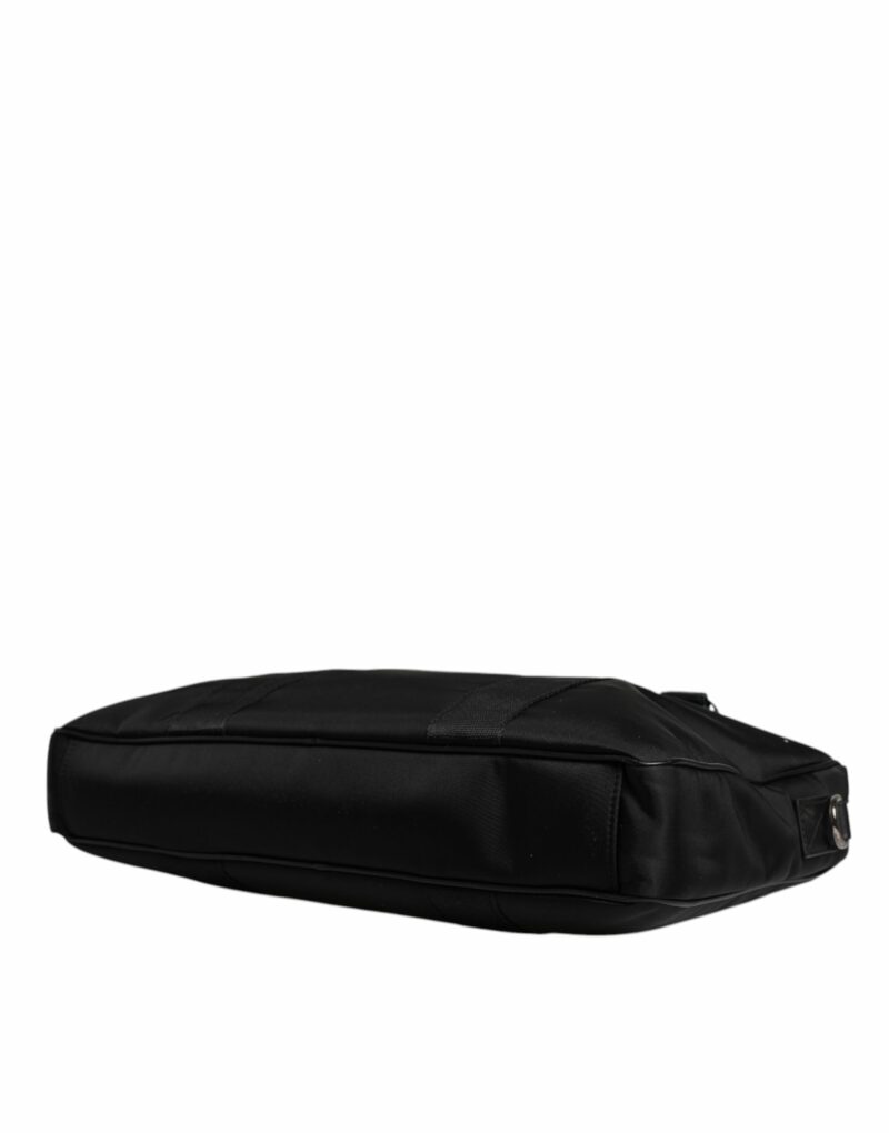 Dolce & Gabbana Black Leather Document Briefcase Top Handle Bag - Image 6