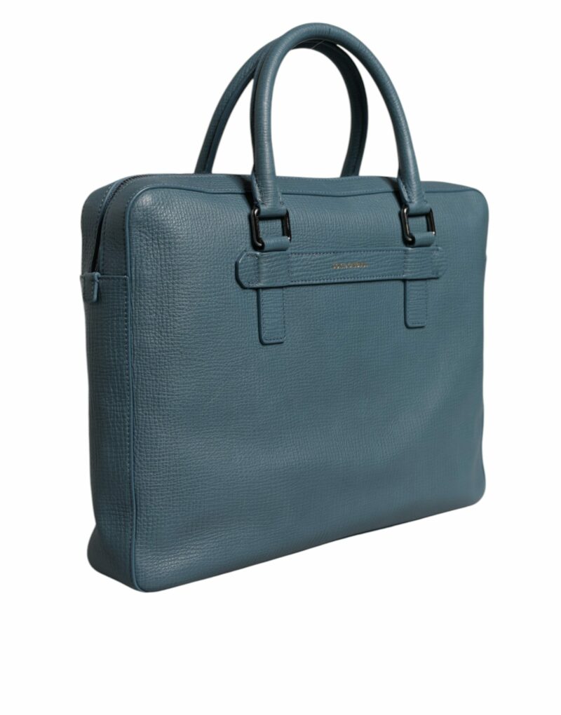 Dolce & Gabbana Blue Logo Double Handle Messenger Briefcase Bag - Image 3