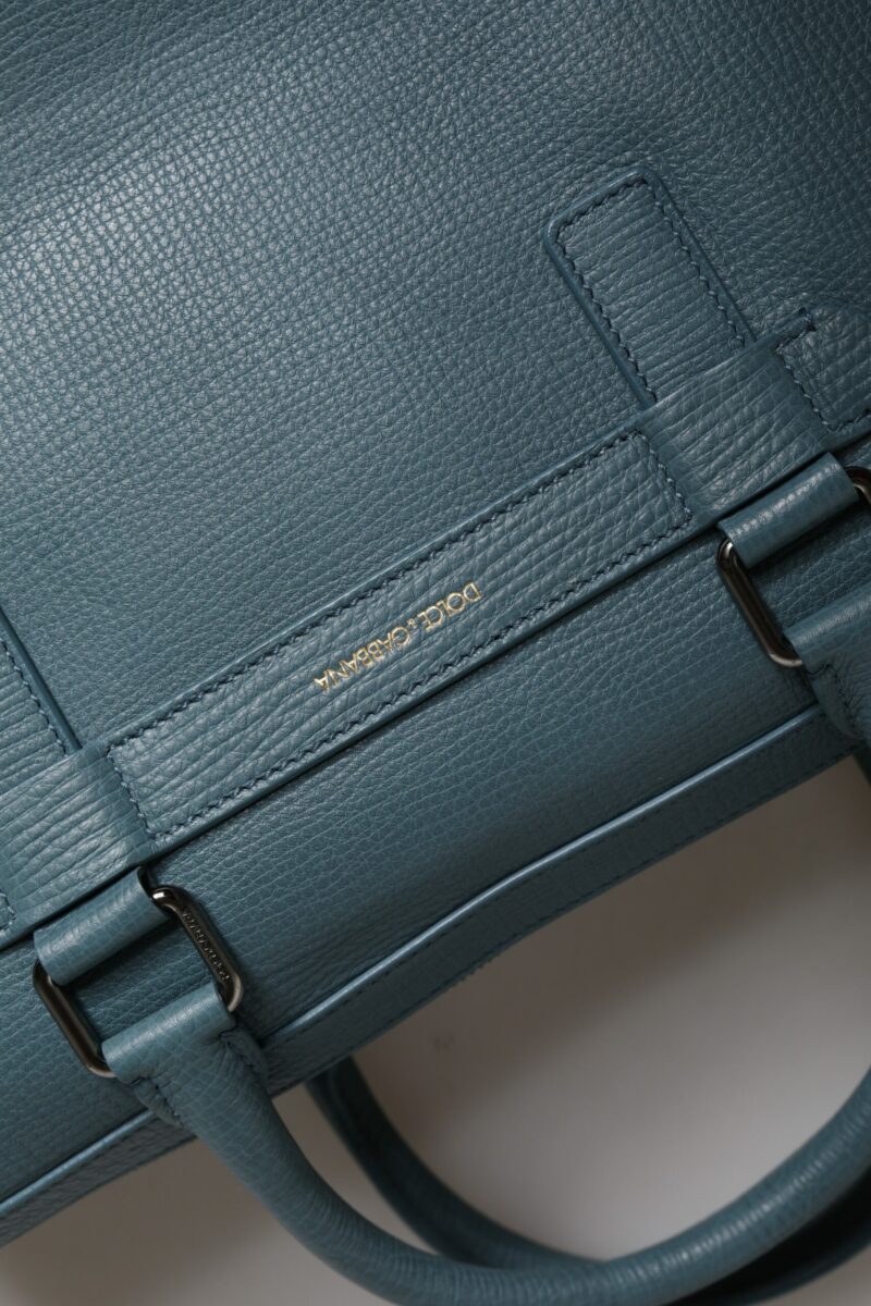 Dolce & Gabbana Blue Logo Double Handle Messenger Briefcase Bag - Image 5