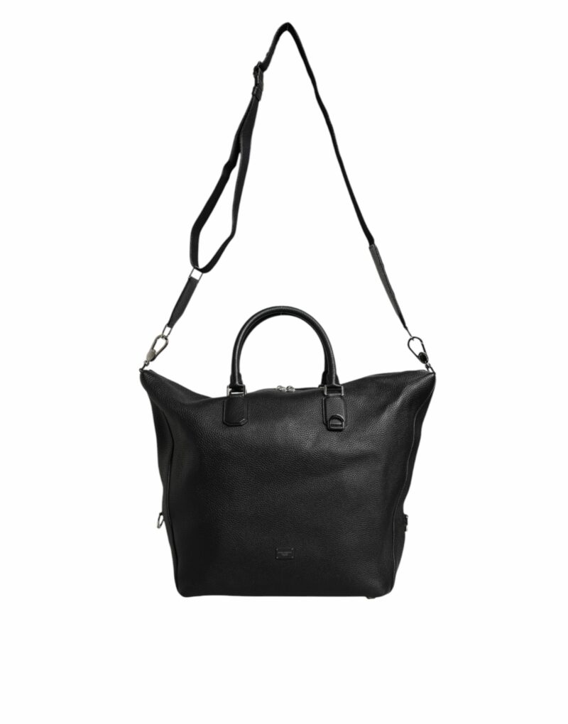 Dolce & Gabbana Black Calfskin Leather Hand Shoulder Duffle Bag - Image 2