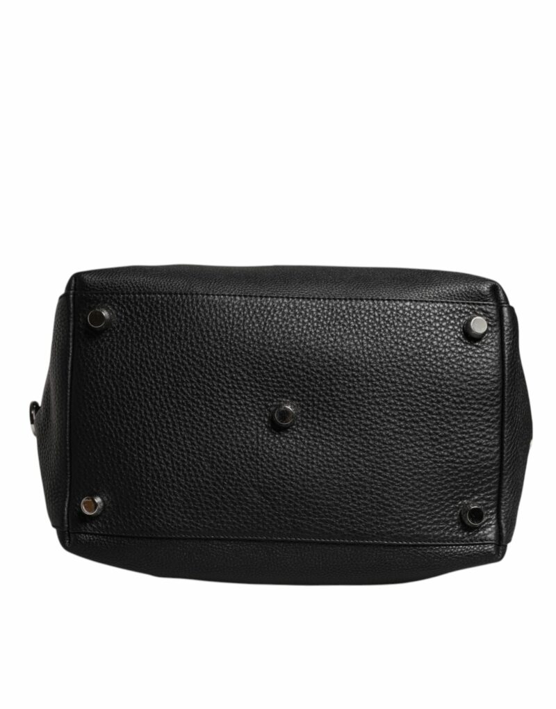Dolce & Gabbana Black Calfskin Leather Hand Shoulder Duffle Bag - Image 6