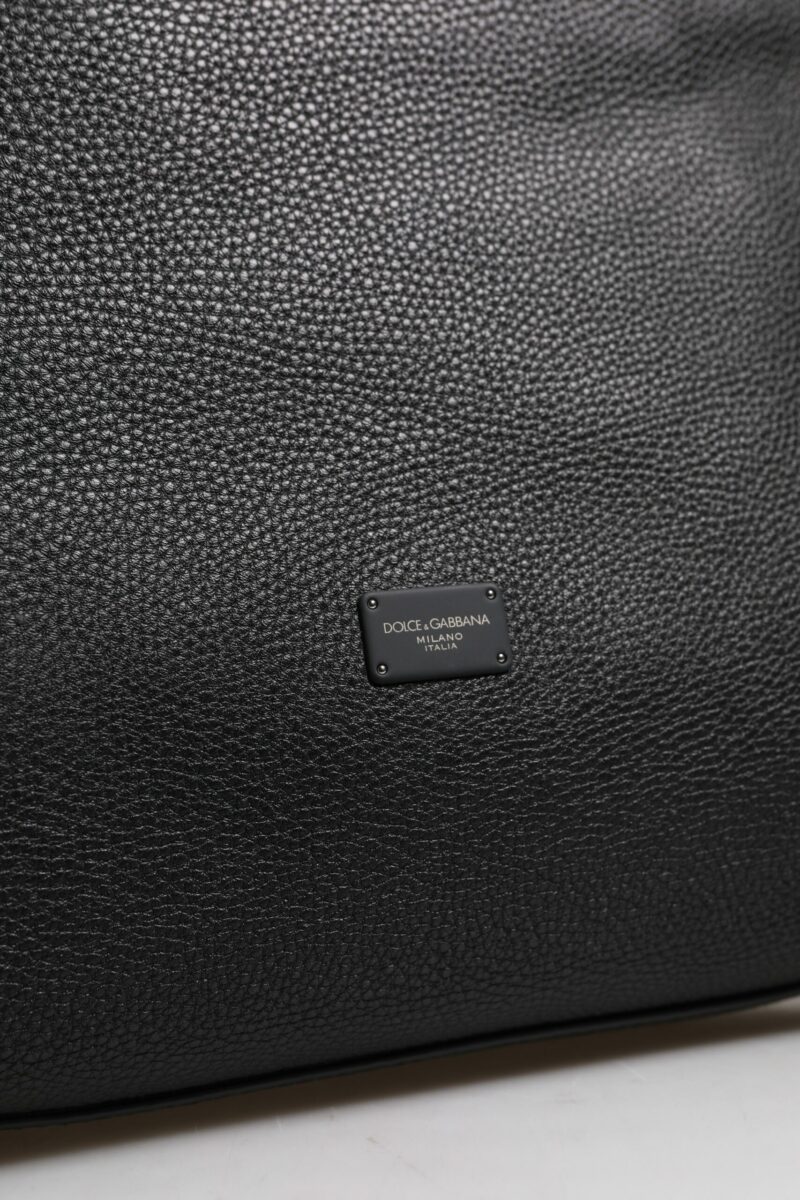 Dolce & Gabbana Black Calfskin Leather Hand Shoulder Duffle Bag - Image 7