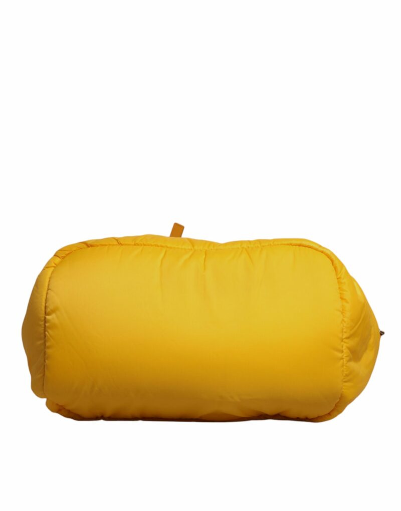 Dolce & Gabbana Yellow Orange Nylon Logo Plaque Hand Shoulder Duffle Bag - Image 6