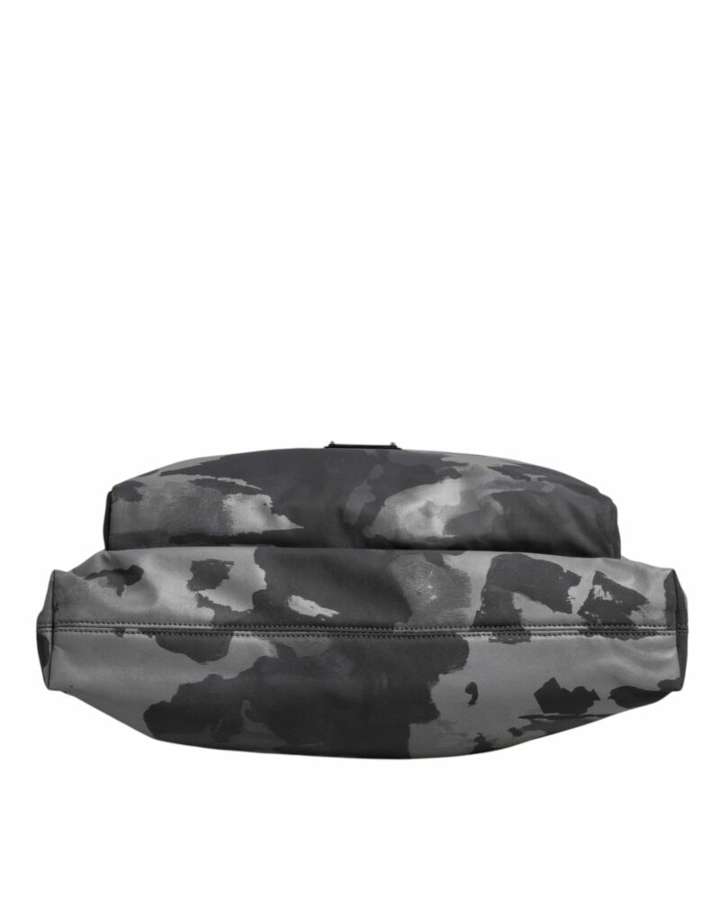 Dolce & Gabbana Gray Camo Cotton Multiple Compartments Tote Bag - Image 6