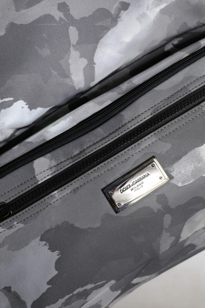 Dolce & Gabbana Gray Camo Cotton Multiple Compartments Tote Bag - Image 7