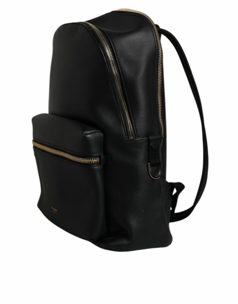 Dolce & Gabbana Black DG Leather Logo Print Travel Back Pack Bag - Image 4