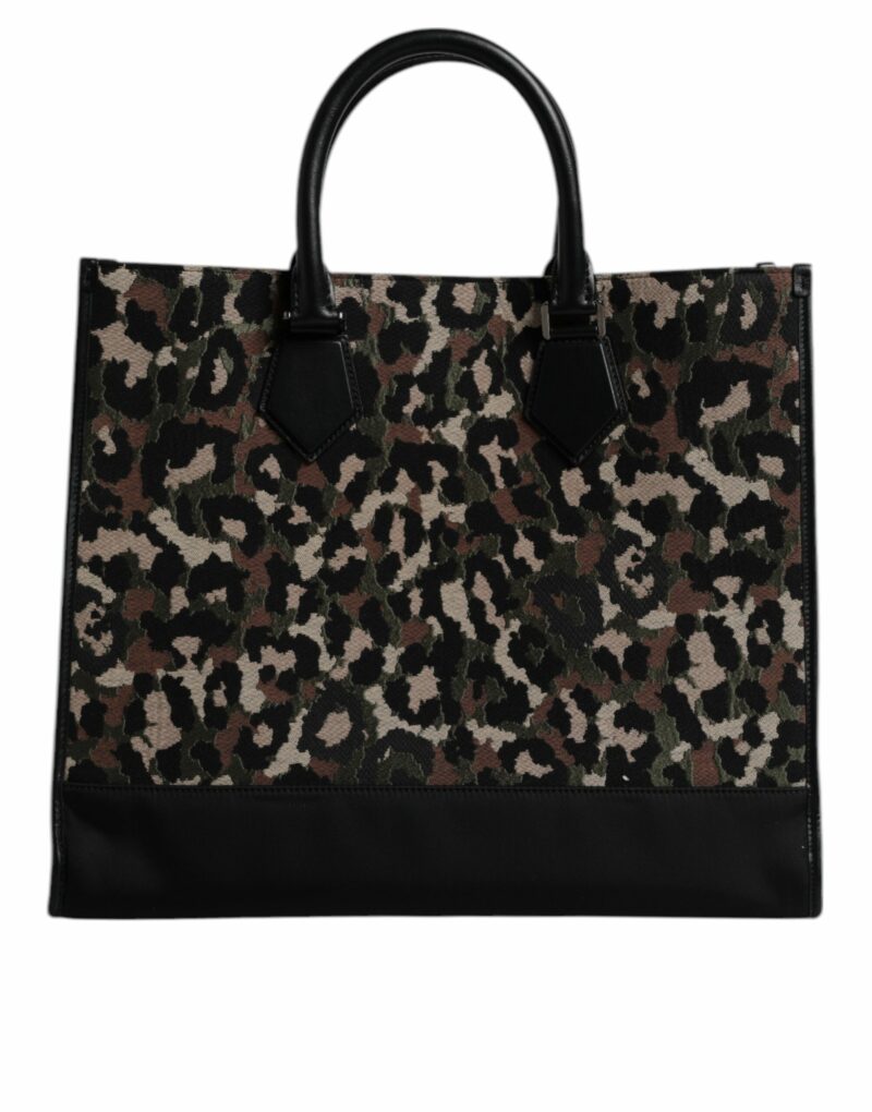 Dolce & Gabbana Multicolor Leopard Shopping Tote Shoulder Bag - Image 5